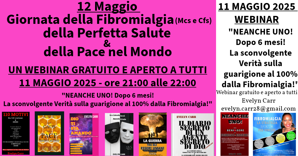12 MAGGIO WEBINAR Fibromialgia Evelyn Carr